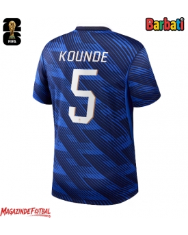Franța Jules Kounde #5 Tricou Fotbal Replică Mondial 2026 Barbati Acasa Franța Jules Kounde #5 Tricou Fotbal Replică Mondial 2026 Barbati Acasa